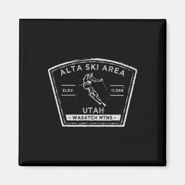 Aimant Alta Utah Ski sur neige  (Devant)