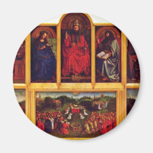 Aimant Altar Gand De L'Agneau Mystique Vue De La Scène