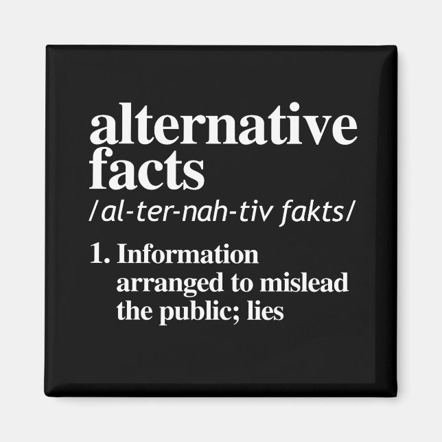 Aimant Alternative Facts Definition (Devant)