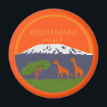 Aimant Altitude du Kilimandjaro<br><div class="desc">Ce design présente deux girafes debout sous le Mont Kilimandjaro en Afrique ! Cette version inclut l'altitude (3 000 m).</div>