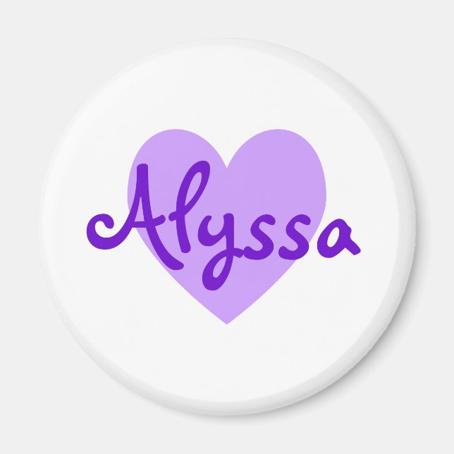 Aimant Alyssa en violet (Devant)