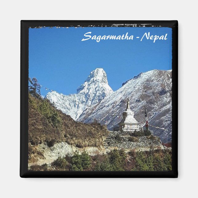 Aimant Ama Dablam & Stupa, Sagarmatha - Népal (Devant)