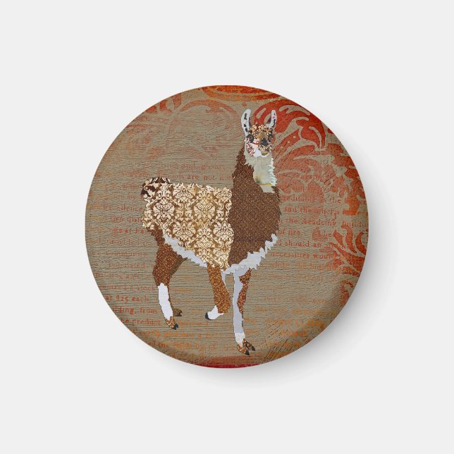 Aimant Amande de lama de bronze (Devant)