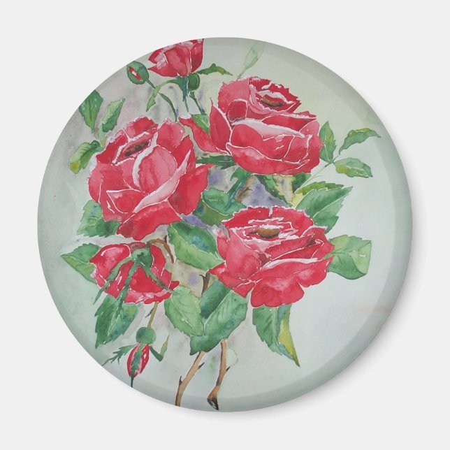 Aimant Amande de roses rouges (Devant)