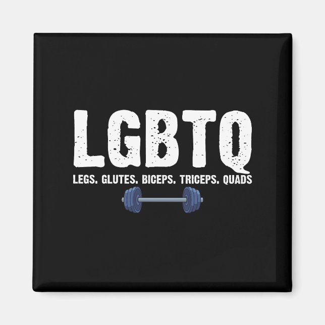 Aimant Amant de gym LGBTQ Jambes Fessiers Biceps Triceps  (Devant)
