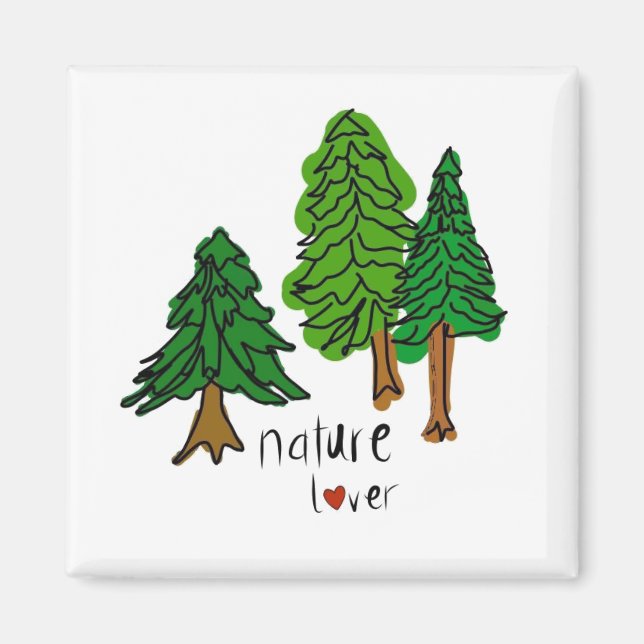 Aimant Amante de la forêt de la nature (Devant)