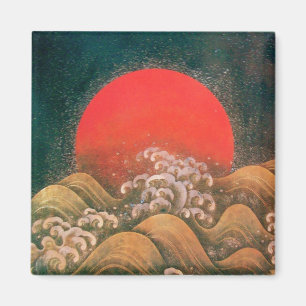 Aimant AMATERASU, GODDESS SOLEIL, or noir rouge