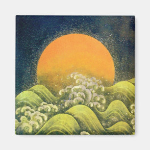 Aimant AMATÉRASU, GODDESS SOLEIL, vert jaune noir