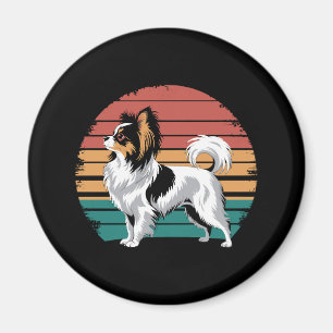 Aimant Amateur de chien Papillon rétro vintage Animal Pap