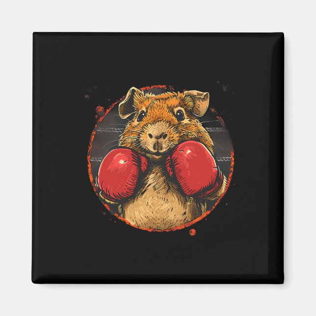 Aimant Amateur de cochons d'Inde de boxe Gants de boxe Ki (Devant)