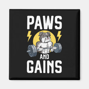 Aimant Amateur de culturisme amateur de chiens vêtements 