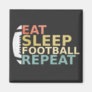 Aimant Amateur De Football Mange Sleep Football Répétitio