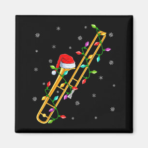 Aimant Amateur de musique de trombone Noël lumières Santa