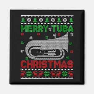 Aimant Amateur de musique de tuba Éclairage de Noël laid 