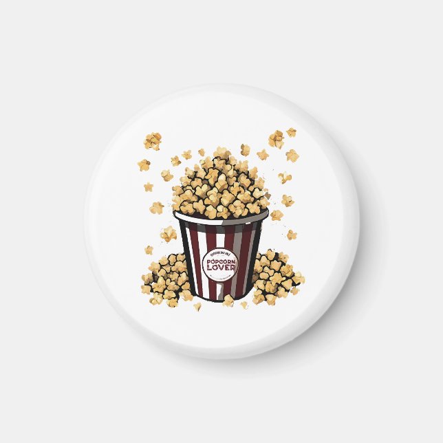 Aimant Amateur de pop-corn (Devant)