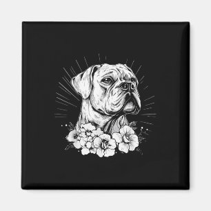 Aimant Amateur de tatouage Boxer Rétro Chien