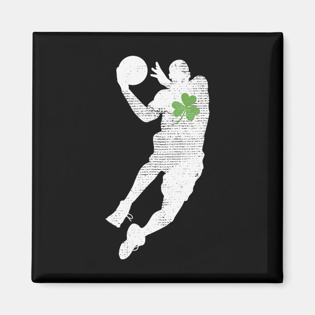 Aimant Amateurs de basket-ball Vert Shamrock St patrick f (Devant)