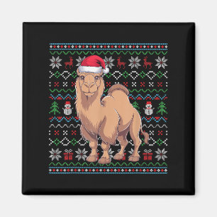 Aimant Amateurs de chameaux laides Père Noël Chri