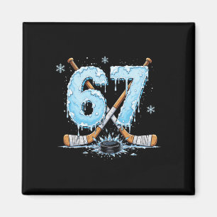 Aimant Amateurs de hockey drôles Drip 6-7 Numéro Six Sept