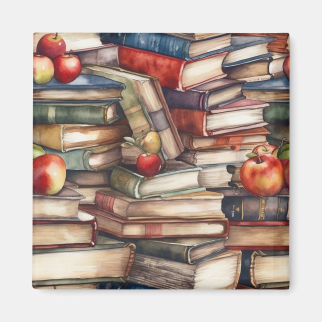 Aimant Amateurs de livres et enseignants (Devant)