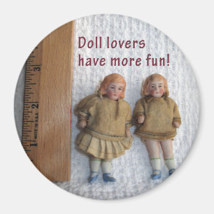 Aimant Amateurs de poupées Twin Antique Doll Magnets, Rou