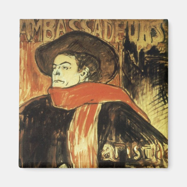 Aimant Ambassadeurs, Aristide Bruant par Toulouse Lautrec (Devant)