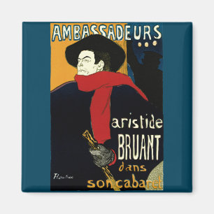 Aimant Ambassadeurs Art Nouveau vintage, Toulouse Lautrec