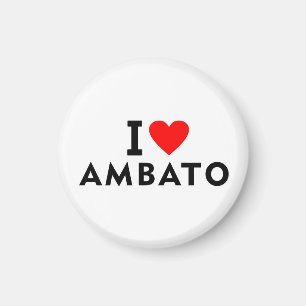 Aimant Ambato Équateur ville d'amour cœur comme voyage