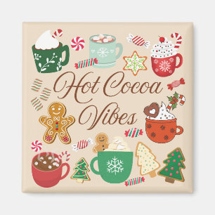 Aimant Ambiance Chocolat Chaud de Noël