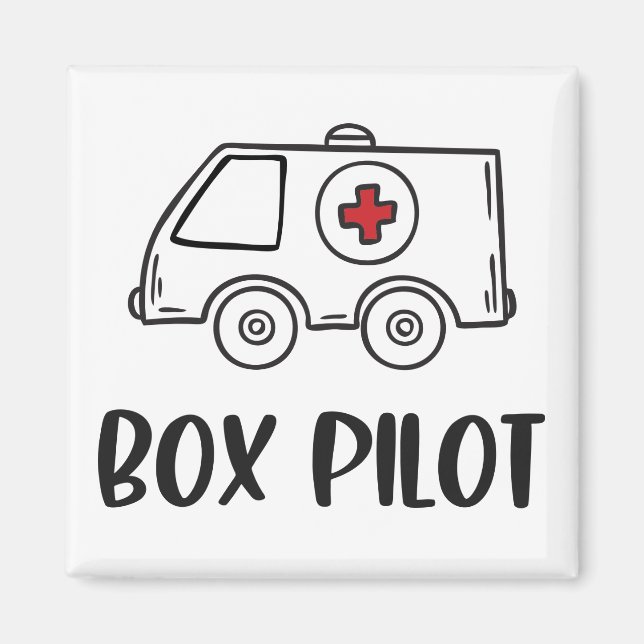 Aimant Ambulance Driver EMS EMT Paramedbox Pilot (Devant)