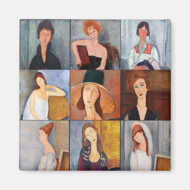 Aimant Amedeo Modigliani - Collage de chefs-d'oeuvre (Devant)