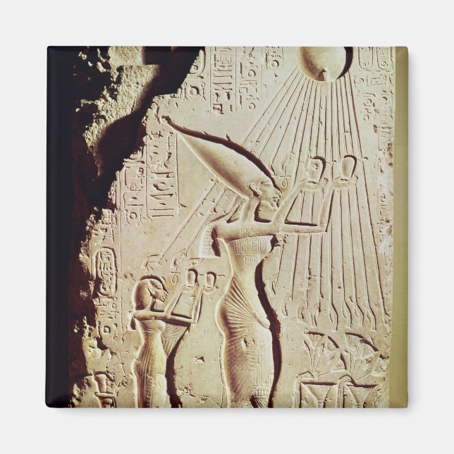 Aimant Amenophis IV, Nefertiti et fille (Devant)