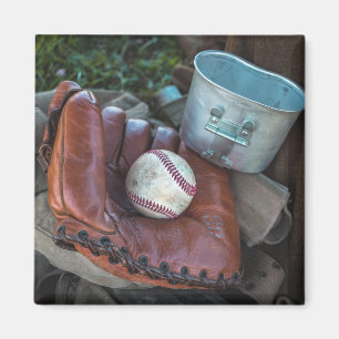 Aimant Amer de baseball vintage Mit et de baseball Ball