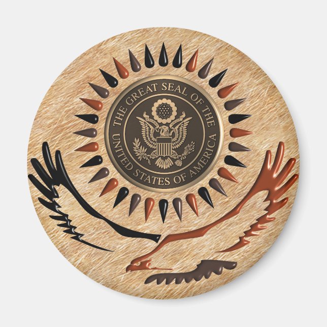 AIMANT AMÉRICAIN BRONZE SEAL EAGLE (Devant)