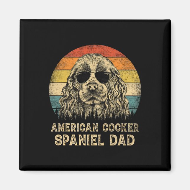 Aimant American Cocker Spaniel Papa Amoureux de les chien (Devant)