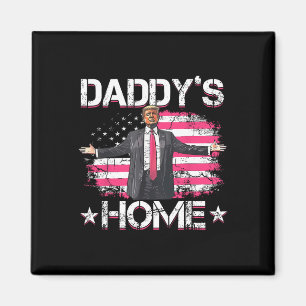 Aimant American Flag Daddy's Home Trump 2024 Patriotique