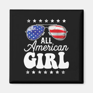 Aimant American Girl 4 juillet Usa Boys Ados patriotiques