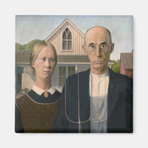 Aimant American Gothic : Vie rurale pauvre paysan
