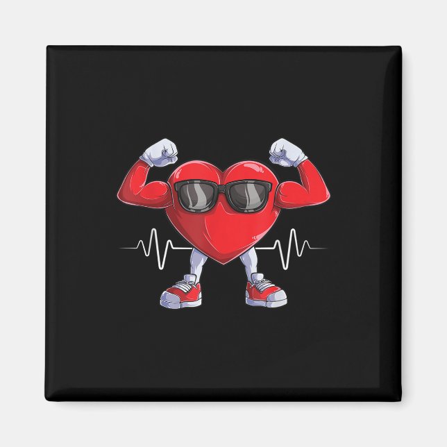 Aimant American Heart Disease Awareness Heart Mois Heart  (Devant)