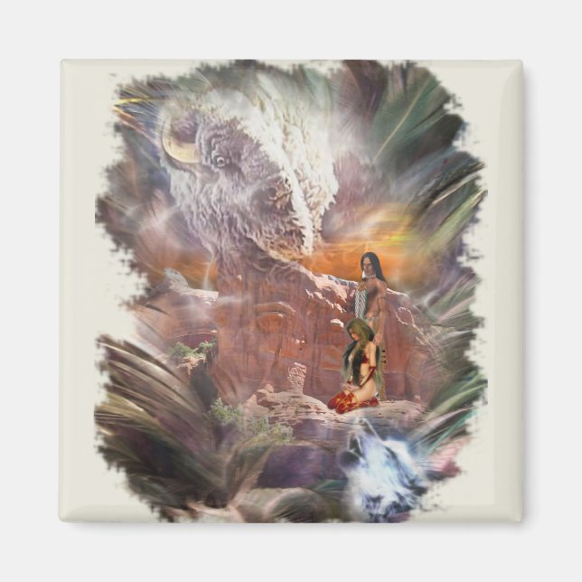 Aimant American Indian Wedding Night Vignette (Devant)