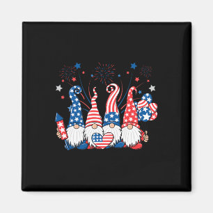 Aimant American Patriotic Gnomes Usa Independence Day 4e