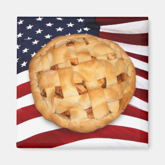 Aimant American Pie (Pomme Pie avec drapeau américain)