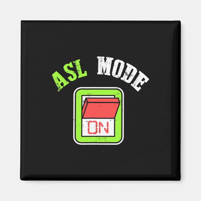 Aimant American Sign Language Asl Im Deaf Awareness  (Devant)