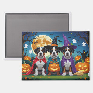 Aimant American Staffordshire Chien Citrouille Halloween