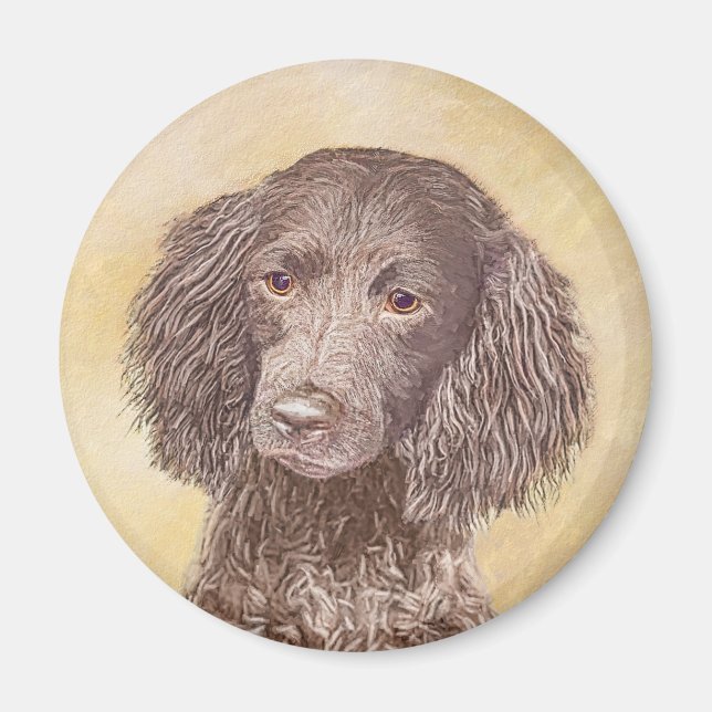 Aimant American Water Spaniel Peinture - Original Dog Art (Devant)