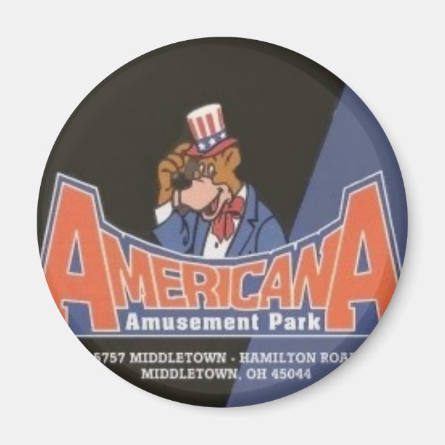 Aimant Americana Lesourdesville Amusement Park Monroe OH (Devant)