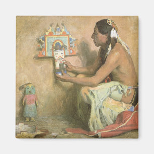 Aimant Amérindiens vintages, Hopi Katchina par Couse