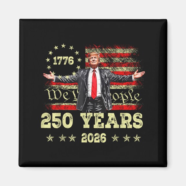 Aimant Amérique 4 juillet 2026 250 ans de liberté (Devant)