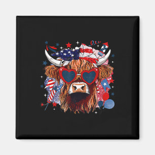 Aimant Amérique de l'ouest Vache heureux 4 juillet vache