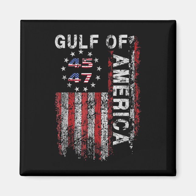 Aimant Amérique du Golfe des États-Unis Salutation Trump  (Devant)